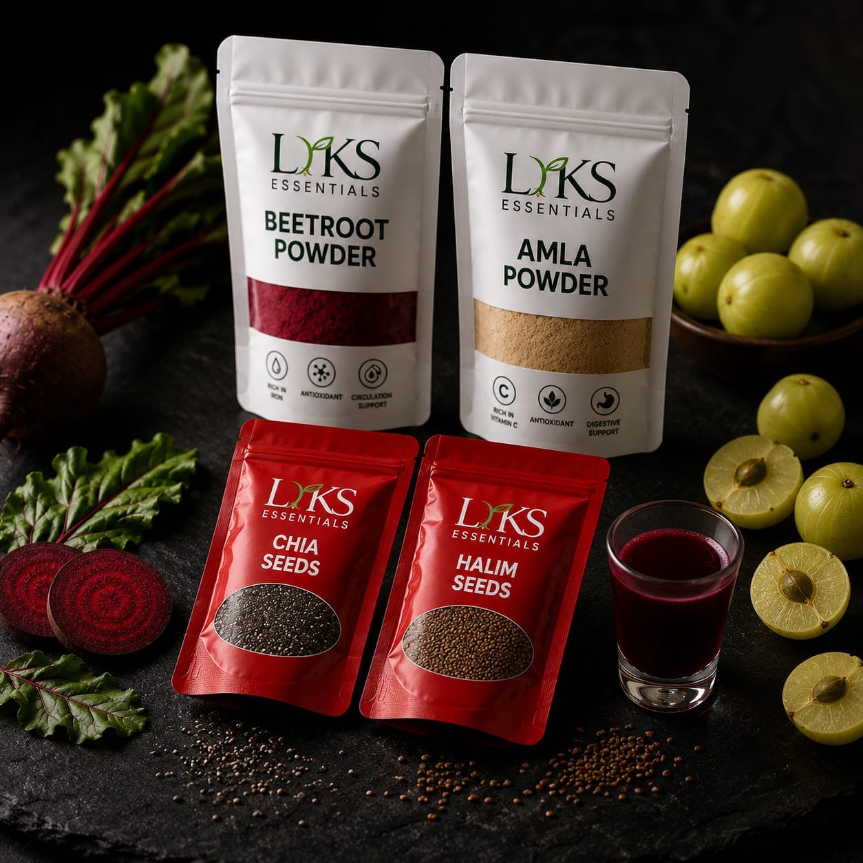 Vampire Shots — Beetroot + Chia + Amla+Halim Combo — image 1